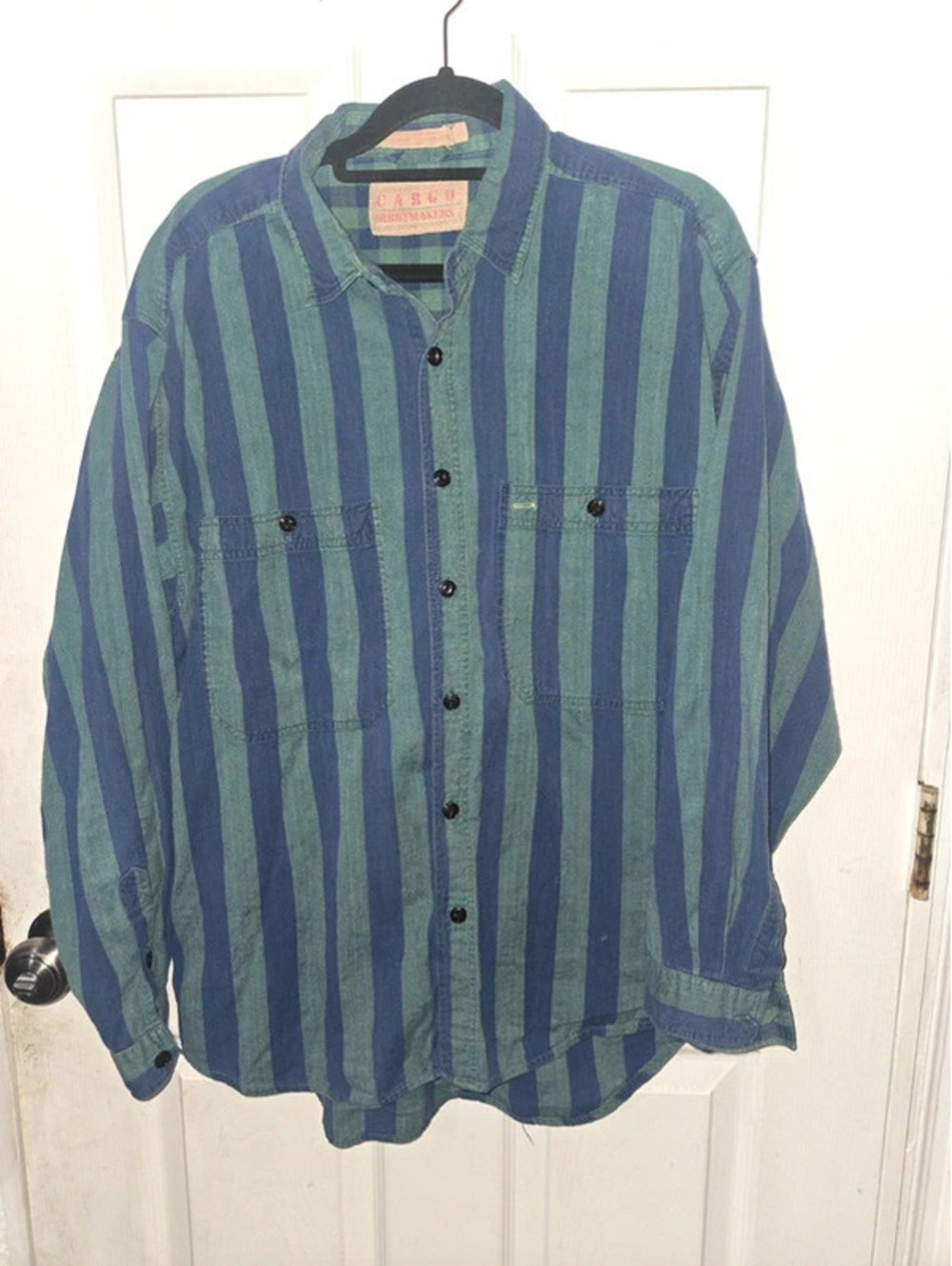 Vintage cargo shirt makers size L men